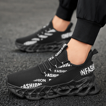 Pantofi sport respirabili pentru bărbați, mărimi mari, țesute zburătoare, en-gros, din fabrică