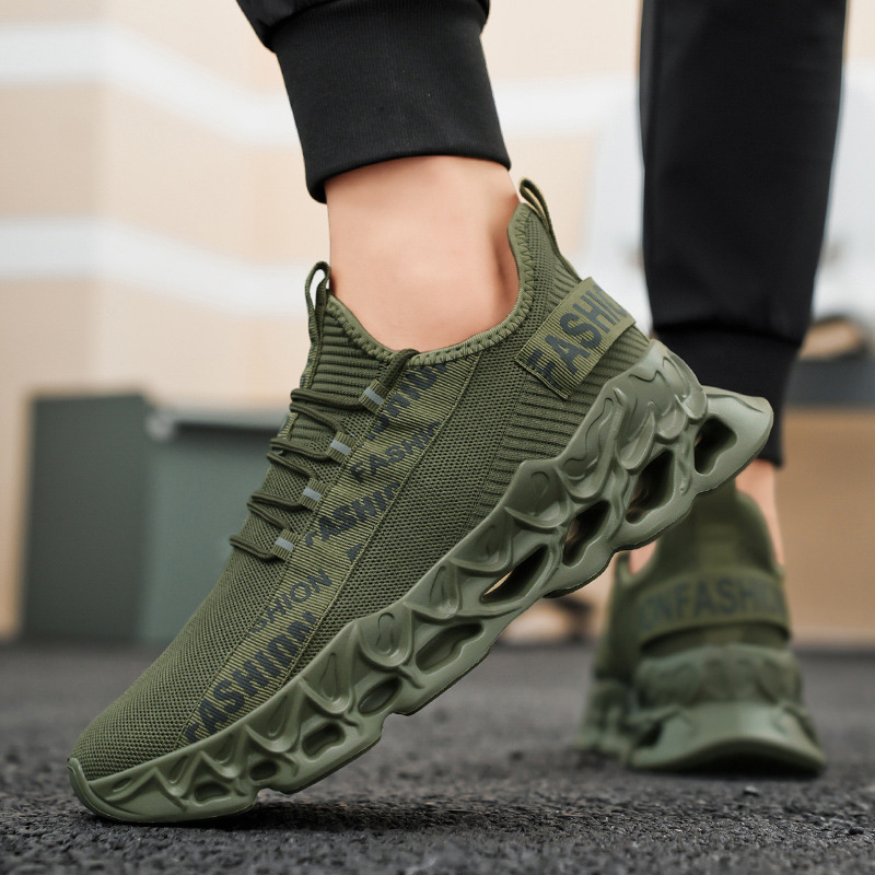 Pantofi sport respirabili pentru bărbați, mărimi mari, țesute zburătoare, en-gros, din fabrică