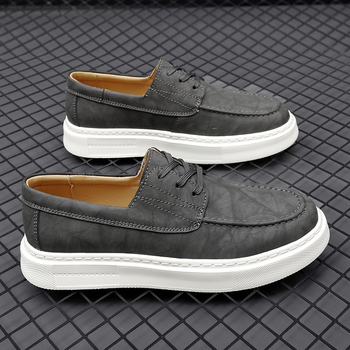 Νέα Ανδρικά Casual Παπούτσια Δερμάτινα Slip-on Loafers Ελαστικά Slip-on Casual Παπούτσια Ελαφριά Παπούτσια Σανίδας