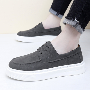 Νέα Ανδρικά Casual Παπούτσια Δερμάτινα Slip-on Loafers Ελαστικά Slip-on Casual Παπούτσια Ελαφριά Παπούτσια Σανίδας