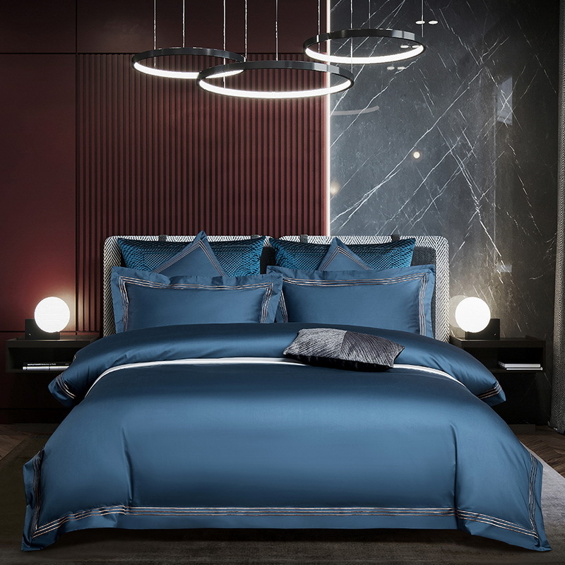 Βαμβακερά κλινοσκεπάσματα ξενοδοχείου πέντε αστέρων, σετ 120 τεμαχίων από βαμβάκι με μακριά ραφές, σετ 100 τεμαχίων από βαμβακερό καπέλο, απευθείας πωλήσεις