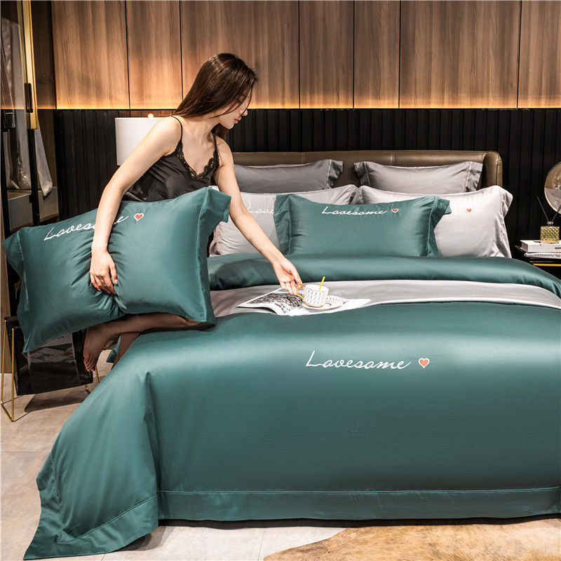 Βαμβακερά κλινοσκεπάσματα ξενοδοχείου πέντε αστέρων, σετ 120 τεμαχίων από βαμβάκι με μακριά ραφές, σετ 100 τεμαχίων από βαμβακερό καπέλο, απευθείας πωλήσεις