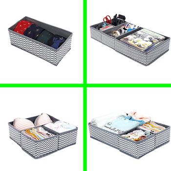 Összecsukható fehérnemű tárolódoboz zokni tárolódoboz vegyes tárolódoboz asztali szervező