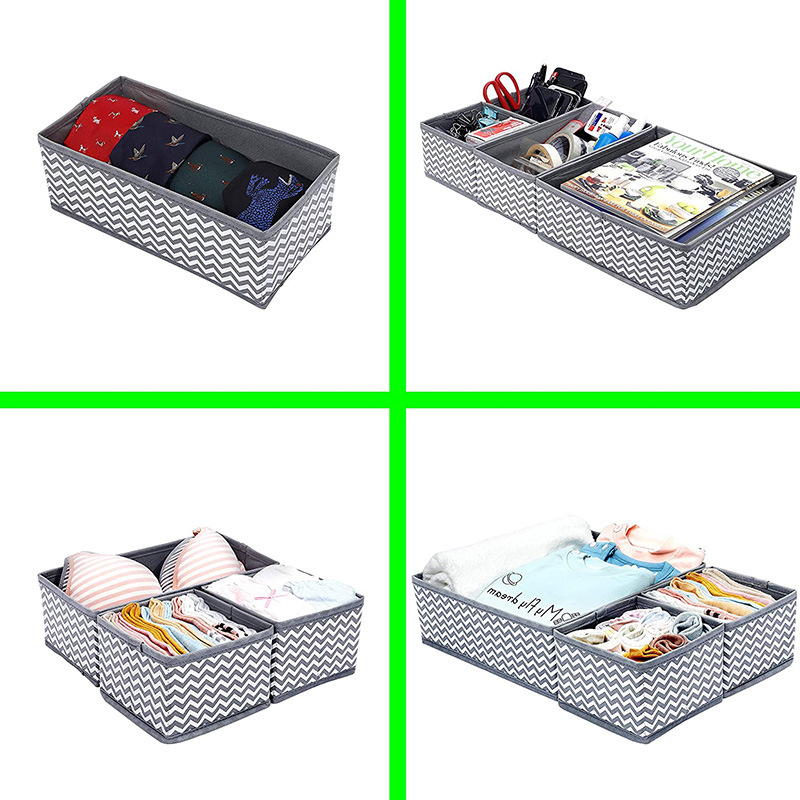 Összecsukható fehérnemű tárolódoboz zokni tárolódoboz vegyes tárolódoboz asztali szervező