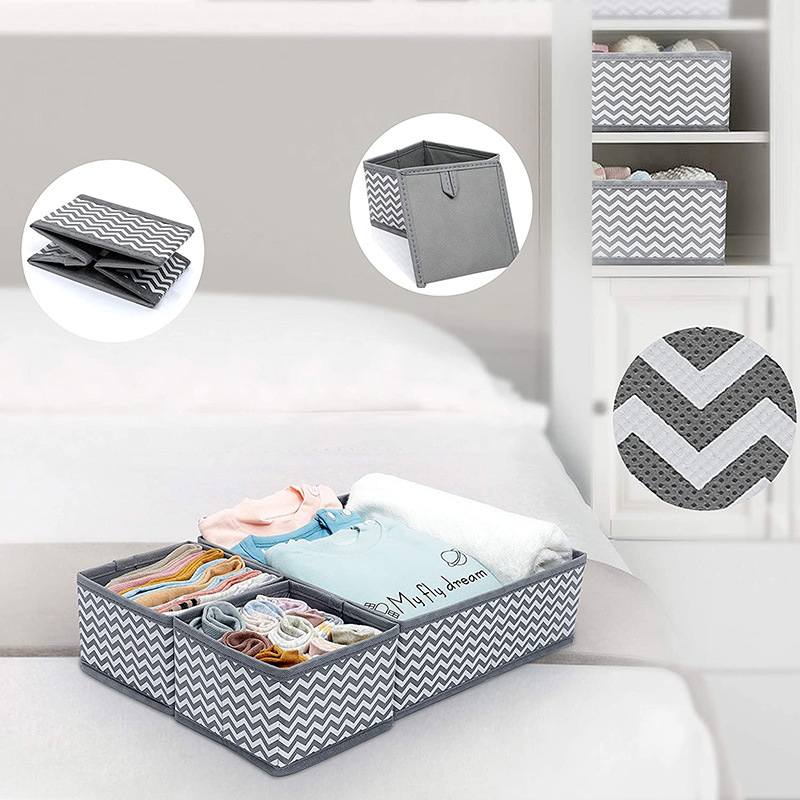 Összecsukható fehérnemű tárolódoboz zokni tárolódoboz vegyes tárolódoboz asztali szervező