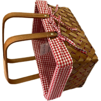 Χειροποίητο Μπλε Λουλούδι Χειροποίητο Υφαντό Σουβενίρ Μπλε Καλάθι Δώρου από Μπαμπού Προϊόντα Καλάθι Λουλουδιών Χονδρική Άμεση Πωλήσεις Εργοστασίου