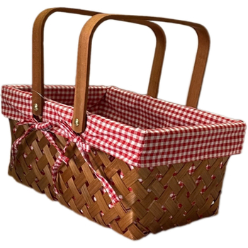 Χειροποίητο Μπλε Λουλούδι Χειροποίητο Υφαντό Σουβενίρ Μπλε Καλάθι Δώρου από Μπαμπού Προϊόντα Καλάθι Λουλουδιών Χονδρική Άμεση Πωλήσεις Εργοστασίου