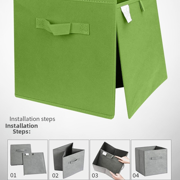 Κουτί αποθήκευσης υφασμάτινων ρούχων Πτυσσόμενο τετράγωνο κουτί αποθήκευσης οικιακών ρούχων από μη υφασμένο ύφασμα για ντουλάπα χονδρικής