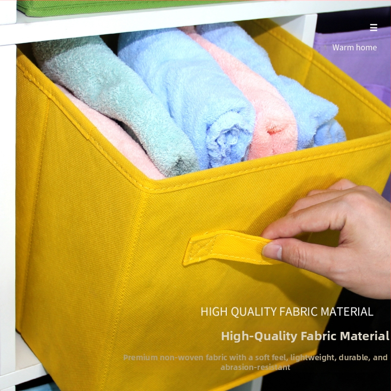 Skladacia štvorcová úložná krabica na oblečenie pre domácnosť, netkaná úložná krabica na šatník, veľkoobchod