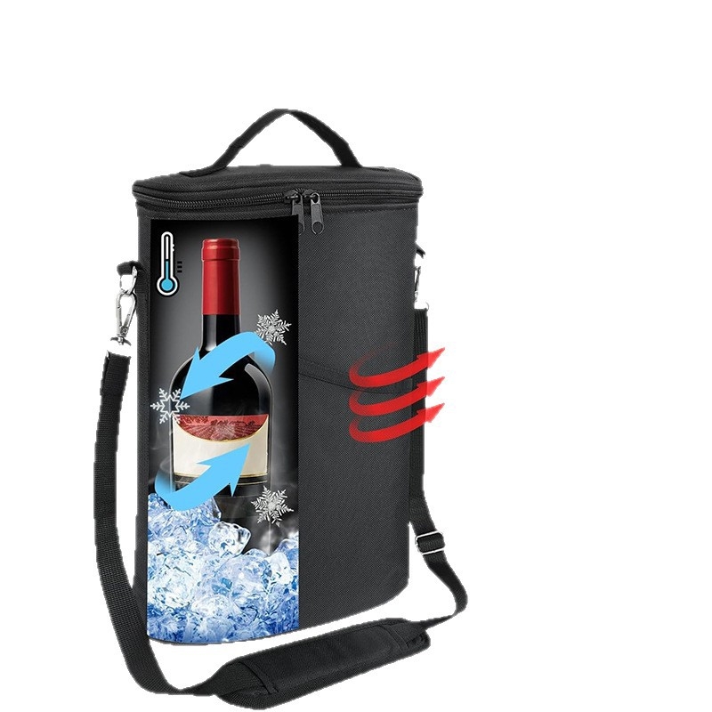 Kaasaskantav veinijahutuskott, lekkekindel, isoleeritud, polsterdatud veinikinkekott, kandekäepidemega, reguleeritava õlarihmaga