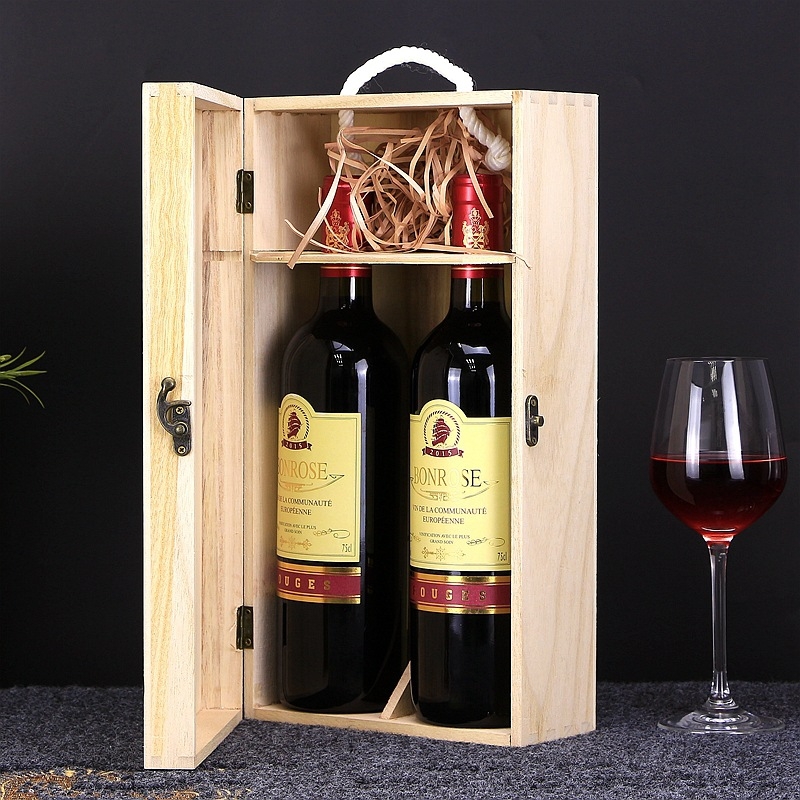 Veinikarp Punase veini karp Punase veini topeltpudelikarp Puidust topeltpudelikarp Veinikarp Punase veini puidust karp Välismaiste veinide kinkekarp