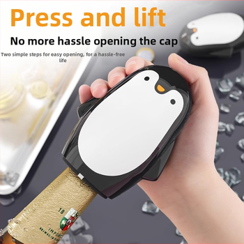 Ανοιχτήρι μπουκαλιών τύπου Penguin με πρέσα, σφραγισμένο πώμα κόκκινου κρασιού, ανοιχτήρι μπουκαλιών μπύρας για οικιακή χρήση, πολυλειτουργικό δημιουργικό μοντέλο οικιακής χρήσης