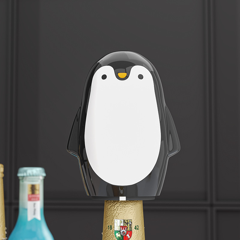 Press-Type Penguin üvegnyitó, Lezárt Vörösboros Dugó, Háztartási Sörösüvegnyitó, Multifunkcionális Kreatív Háztartási Modell