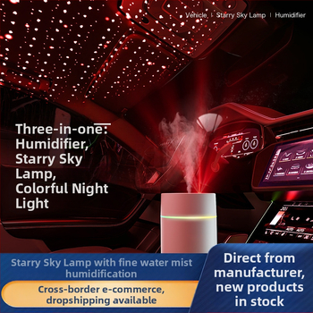Mitrinātājs Krāsains zvaigžņotu debesu automašīnas mitrinātājs Guļamistaba Mājsaimniecība Maza mini krāsaina krūzes aromterapijas iekārta Pārrobežu