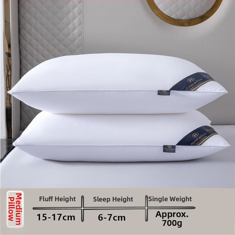 [Cumpără unul, primești unul gratuit] Pereche de perne de hotel de cinci stele, cu miez de pernă lavabilă pentru un singur adult, protecție pentru gât, miez de pernă din catifea cu pene