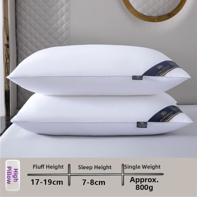 [Cumpără unul, primești unul gratuit] Pereche de perne de hotel de cinci stele, cu miez de pernă lavabilă pentru un singur adult, protecție pentru gât, miez de pernă din catifea cu pene