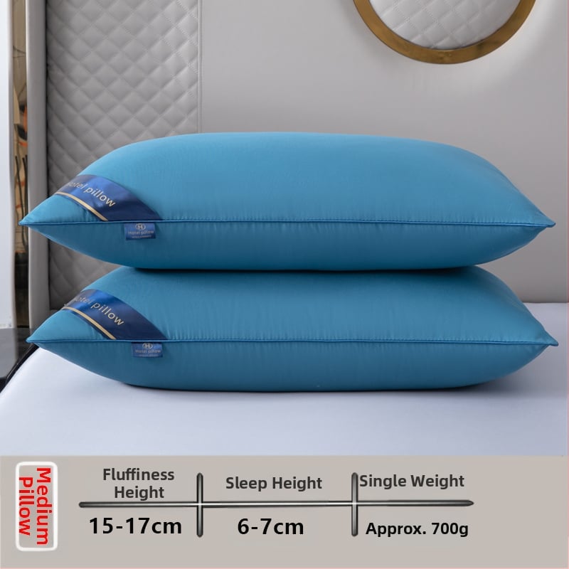 [Cumpără unul, primești unul gratuit] Pereche de perne de hotel de cinci stele, cu miez de pernă lavabilă pentru un singur adult, protecție pentru gât, miez de pernă din catifea cu pene