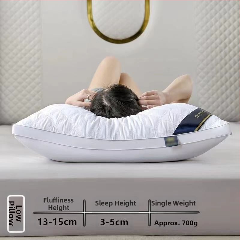 [Cumpără unul, primești unul gratuit] Pereche de perne de hotel de cinci stele, cu miez de pernă lavabilă pentru un singur adult, protecție pentru gât, miez de pernă din catifea cu pene