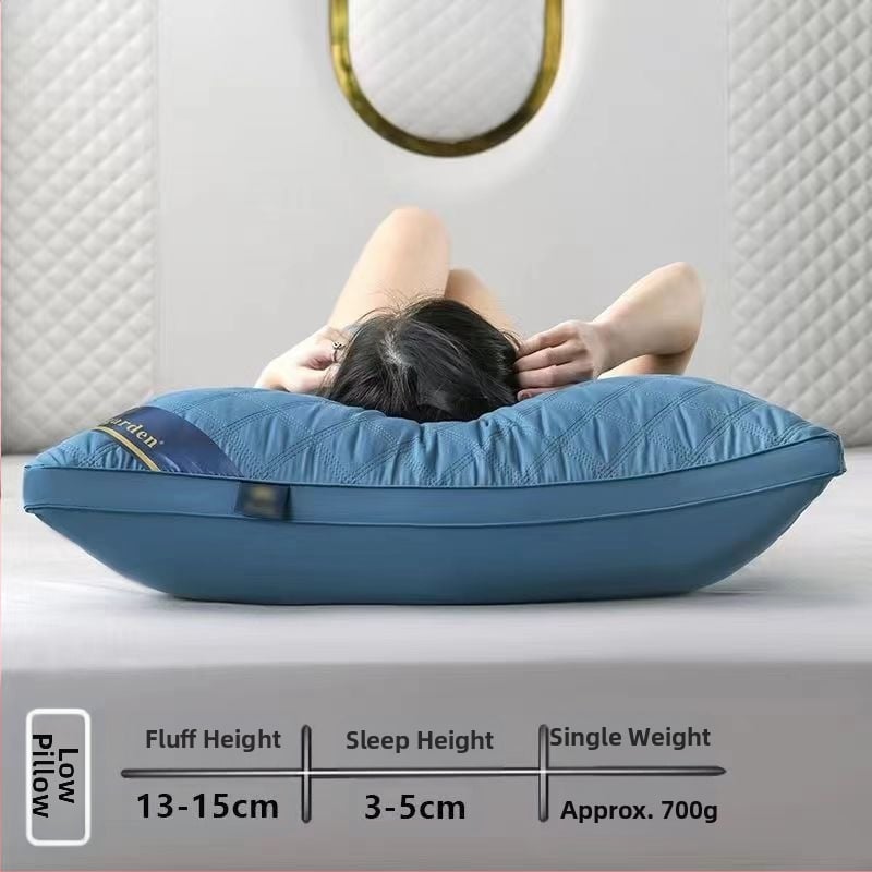 [Cumpără unul, primești unul gratuit] Pereche de perne de hotel de cinci stele, cu miez de pernă lavabilă pentru un singur adult, protecție pentru gât, miez de pernă din catifea cu pene