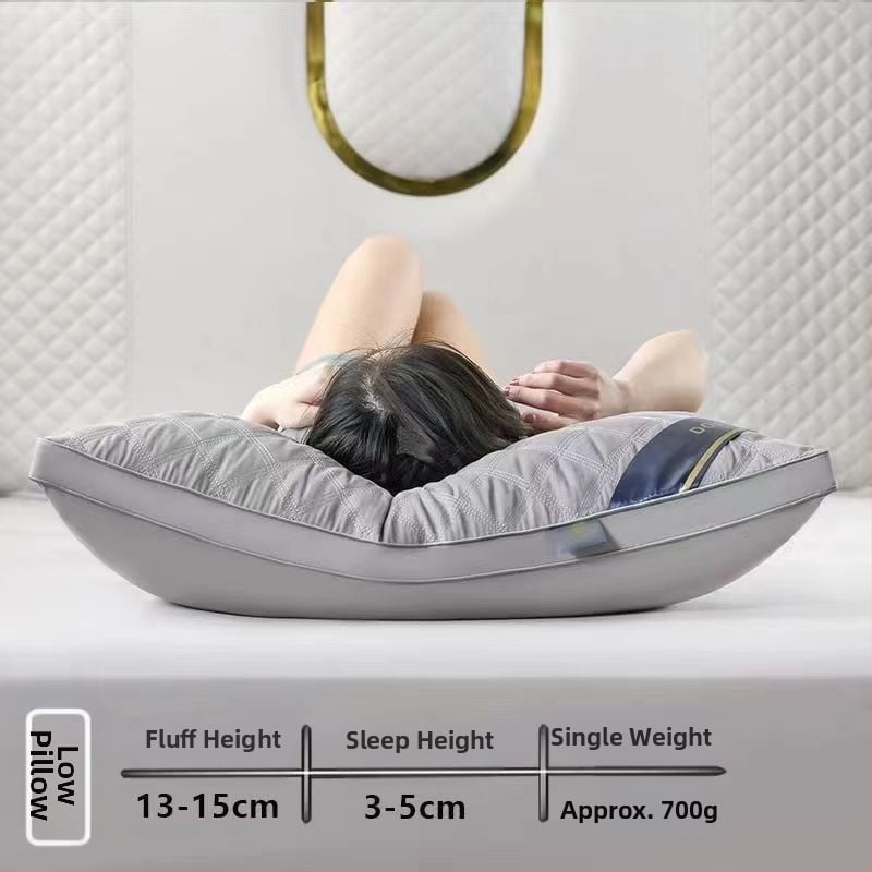 [Cumpără unul, primești unul gratuit] Pereche de perne de hotel de cinci stele, cu miez de pernă lavabilă pentru un singur adult, protecție pentru gât, miez de pernă din catifea cu pene