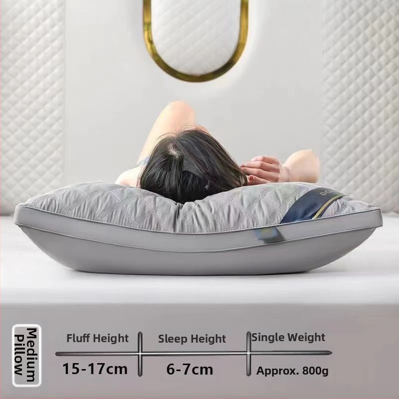 [Cumpără unul, primești unul gratuit] Pereche de perne de hotel de cinci stele, cu miez de pernă lavabilă pentru un singur adult, protecție pentru gât, miez de pernă din catifea cu pene