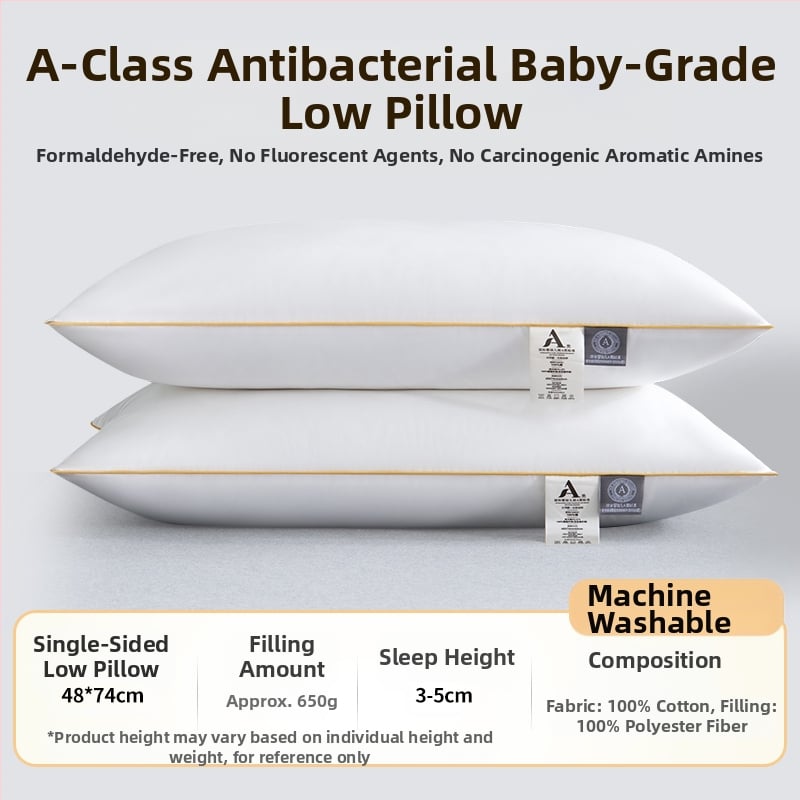 [Cumpără unul, primești unul gratuit] Pereche de perne de hotel de cinci stele, cu miez de pernă lavabilă pentru un singur adult, protecție pentru gât, miez de pernă din catifea cu pene