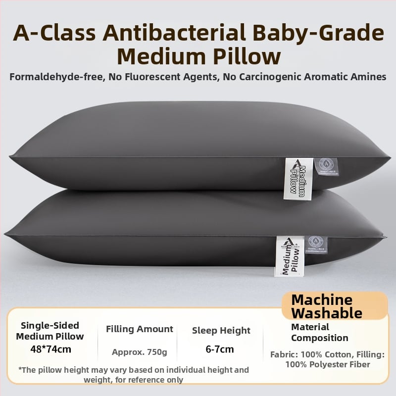 [Cumpără unul, primești unul gratuit] Pereche de perne de hotel de cinci stele, cu miez de pernă lavabilă pentru un singur adult, protecție pentru gât, miez de pernă din catifea cu pene