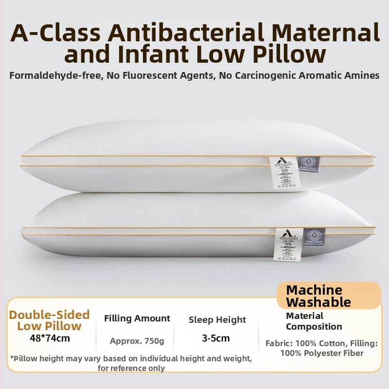 [Cumpără unul, primești unul gratuit] Pereche de perne de hotel de cinci stele, cu miez de pernă lavabilă pentru un singur adult, protecție pentru gât, miez de pernă din catifea cu pene