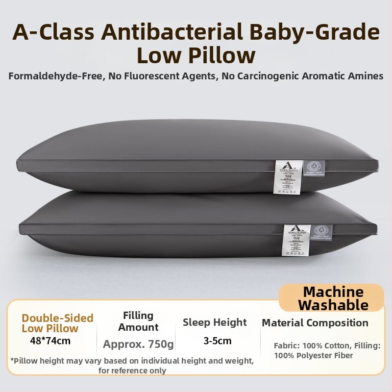 [Cumpără unul, primești unul gratuit] Pereche de perne de hotel de cinci stele, cu miez de pernă lavabilă pentru un singur adult, protecție pentru gât, miez de pernă din catifea cu pene