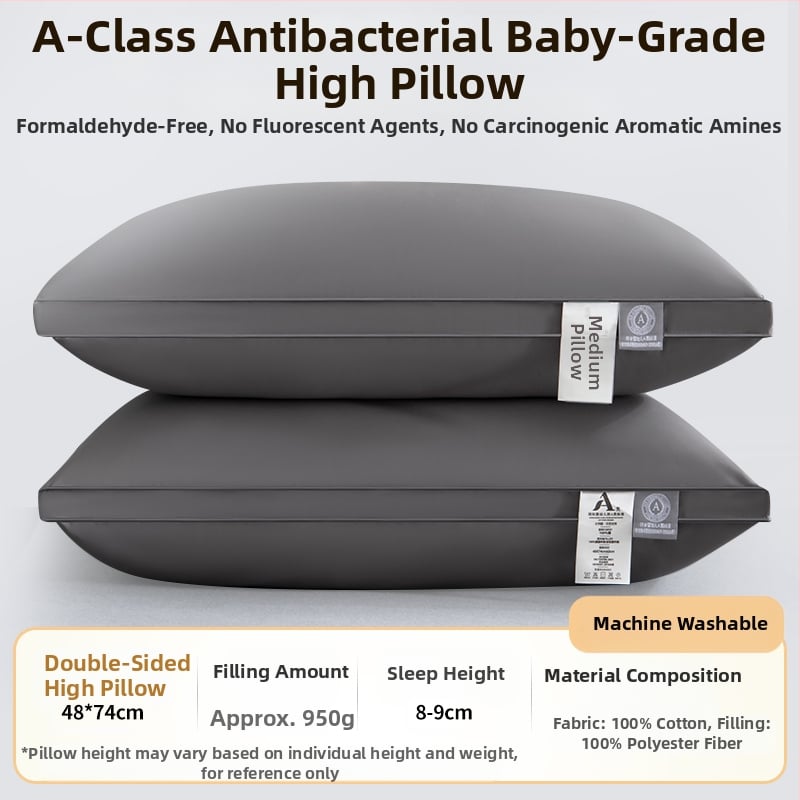 [Cumpără unul, primești unul gratuit] Pereche de perne de hotel de cinci stele, cu miez de pernă lavabilă pentru un singur adult, protecție pentru gât, miez de pernă din catifea cu pene