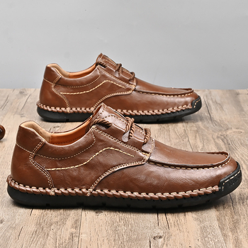 Δερμάτινα παπούτσια μεγάλων μεγεθών για επιχειρήσεις σε διασυνοριακό επίπεδο, ανδρικά ρετρό casual παπούτσια, αναπνεύσιμα παπούτσια χαλαρά, ανδρικά παπούτσια εξωτερικού εμπορίου, all-match μοντέρνα παπούτσια φασολιών