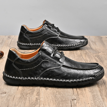 Δερμάτινα παπούτσια μεγάλων μεγεθών για επιχειρήσεις σε διασυνοριακό επίπεδο, ανδρικά ρετρό casual παπούτσια, αναπνεύσιμα παπούτσια χαλαρά, ανδρικά παπούτσια εξωτερικού εμπορίου, all-match μοντέρνα παπούτσια φασολιών
