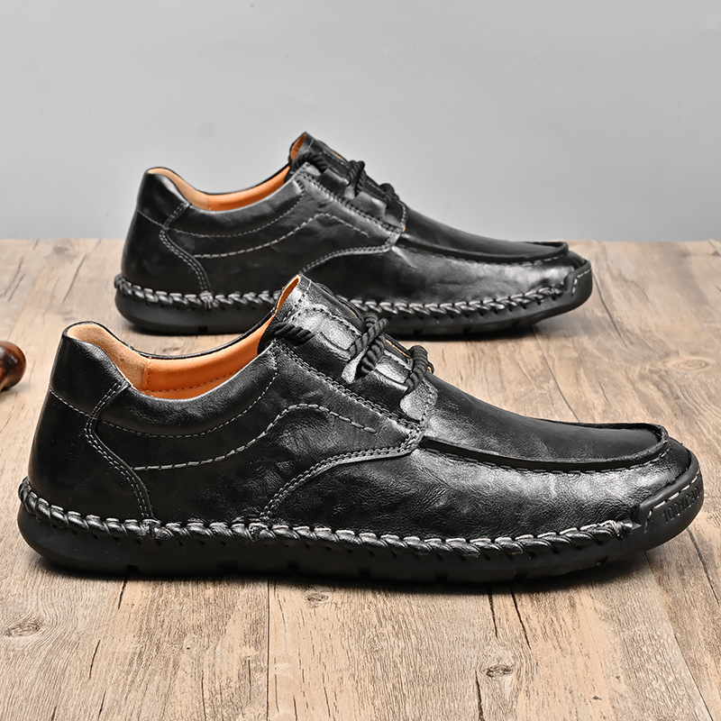 Határokon átnyúló plus size üzleti bőrcipők férfi retró casual cipők lélegző laza cipők külkereskedelmi férfi cipők univerzális divatos babcipők