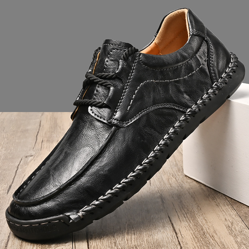 Határokon átnyúló plus size üzleti bőrcipők férfi retró casual cipők lélegző laza cipők külkereskedelmi férfi cipők univerzális divatos babcipők