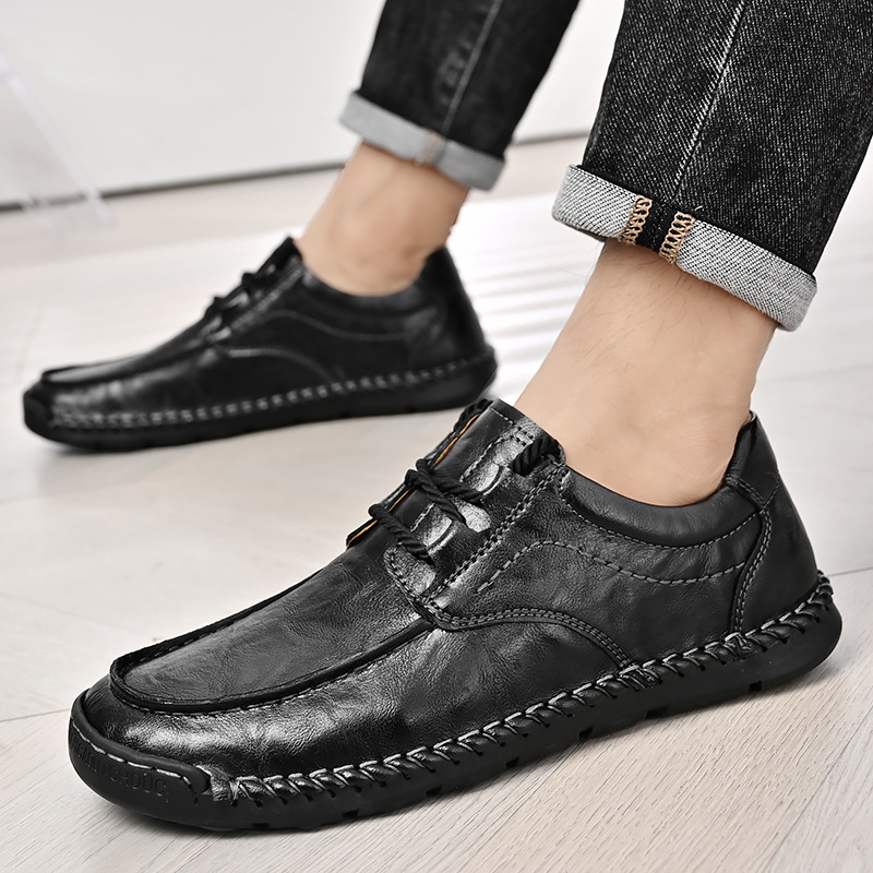 Határokon átnyúló plus size üzleti bőrcipők férfi retró casual cipők lélegző laza cipők külkereskedelmi férfi cipők univerzális divatos babcipők