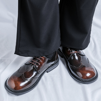 2025 Νέα Βρετανικά Brogue Casual Μοντέρνα Αναπνέοντα Ανδρικά Παπούτσια με Μυτερή Μύτη Επίσημα Επαγγελματικά Παπούτσια 53301-R