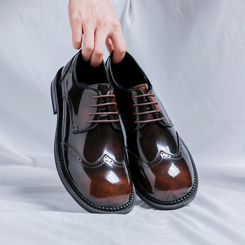 2025 Νέα Βρετανικά Brogue Casual Μοντέρνα Αναπνέοντα Ανδρικά Παπούτσια με Μυτερή Μύτη Επίσημα Επαγγελματικά Παπούτσια 53301-R