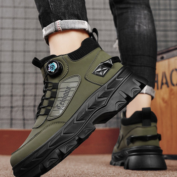 Martin Boots Férfi Magasszárú Téli Brit Stílusú Retro Alkalmi Bőr Csizma Kültéri Mászáshoz Vízálló Csúszásgátló Magasító Munkaruházati Csizma