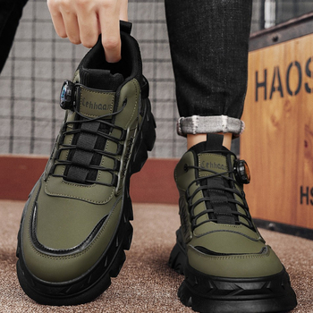 Martin Boots Férfi Magasszárú Téli Brit Stílusú Retro Alkalmi Bőr Csizma Kültéri Mászáshoz Vízálló Csúszásgátló Magasító Munkaruházati Csizma