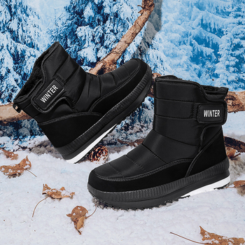 „Northeast“ sniego batai vyrams, šilti žieminiai, su vilnos pamušalu, sustorinti, aukštakulniai, lauko, medvilniniai batai, vandeniui atsparūs, neslystantys, plius dydžio, medvilniniai batai.