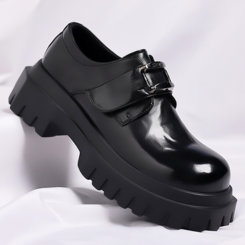 Tavaszi férfi bőrcipők Brit stílusú sokoldalú vastag talpú divatos férficipők koreai stílusú formális alkalmi derby cipők dropshipping