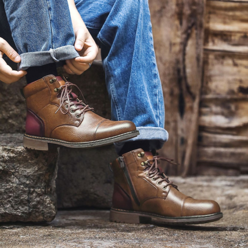 Piiriülesed meeste saapad 3787 lukuga meeste nahast saapad tööriiete saapad Opp kotipakend ilma kingakarbita, valmis kohaletoimetamiseks