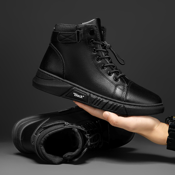Őszi férfi cipők Magas szárú Martin csizma Férfi munkavédelmi brit csizma Férfi munkacipő Alkalmi cipő Magas szárú munkacipő
