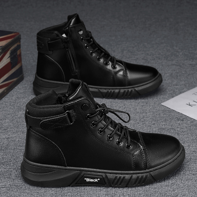 Őszi férfi cipők Magas szárú Martin csizma Férfi munkavédelmi brit csizma Férfi munkacipő Alkalmi cipő Magas szárú munkacipő