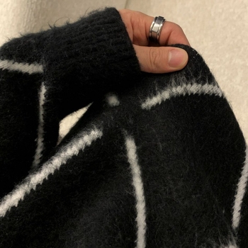 BJ есенно-зимен мъжки пуловер с мързелив кариран кариран плат, модерен висококачествен пуловер в корейски стил, топъл, с риза и дъно