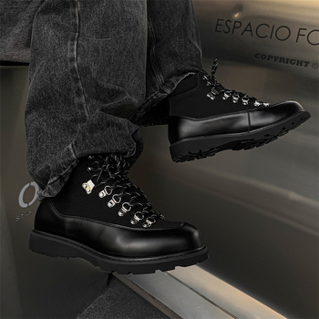 Ρετρό Σχεδιασμός Sense Υψηλής ποιότητας μπότες εργασίας με κορδόνια, βρετανικού τύπου, με χοντρή σόλα, για υπαίθρια πεζοπορία, μπότες Martin