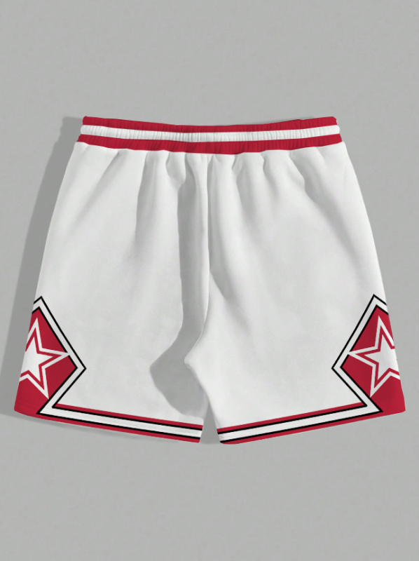 Férfi nyári rövidnadrágok, amerikai utcai divat, nyári sportok, amerikai, trendi, márkás, betűs, lezser rövidnadrágok