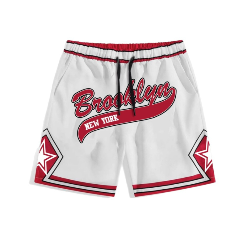 Férfi nyári rövidnadrágok, amerikai utcai divat, nyári sportok, amerikai, trendi, márkás, betűs, lezser rövidnadrágok