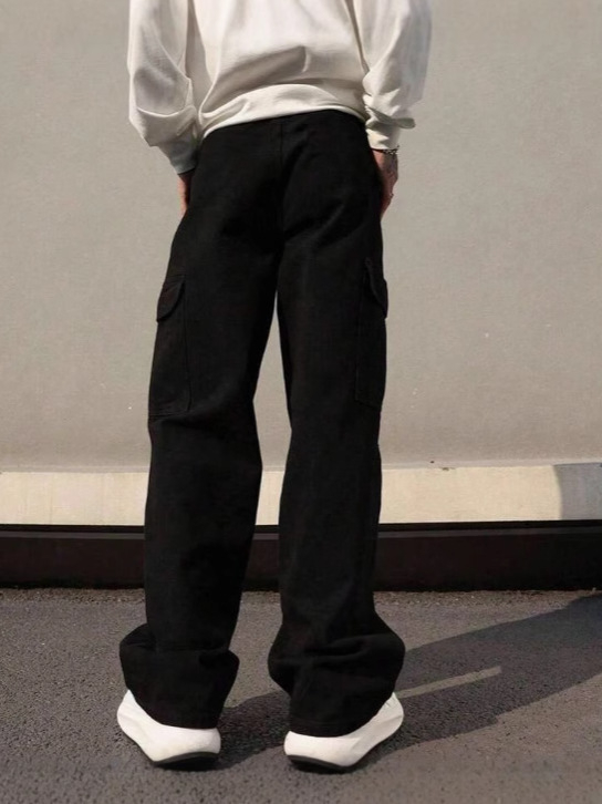 Γυναικεία παντελόνια American High Street Design, καλοκαιρινά, νέας σχεδίασης, ρετρό παντελόνια με πολλές τσέπες και αστεράκια, με φαρδιά μπατζάκια, για το καλοκαίρι του 2025.