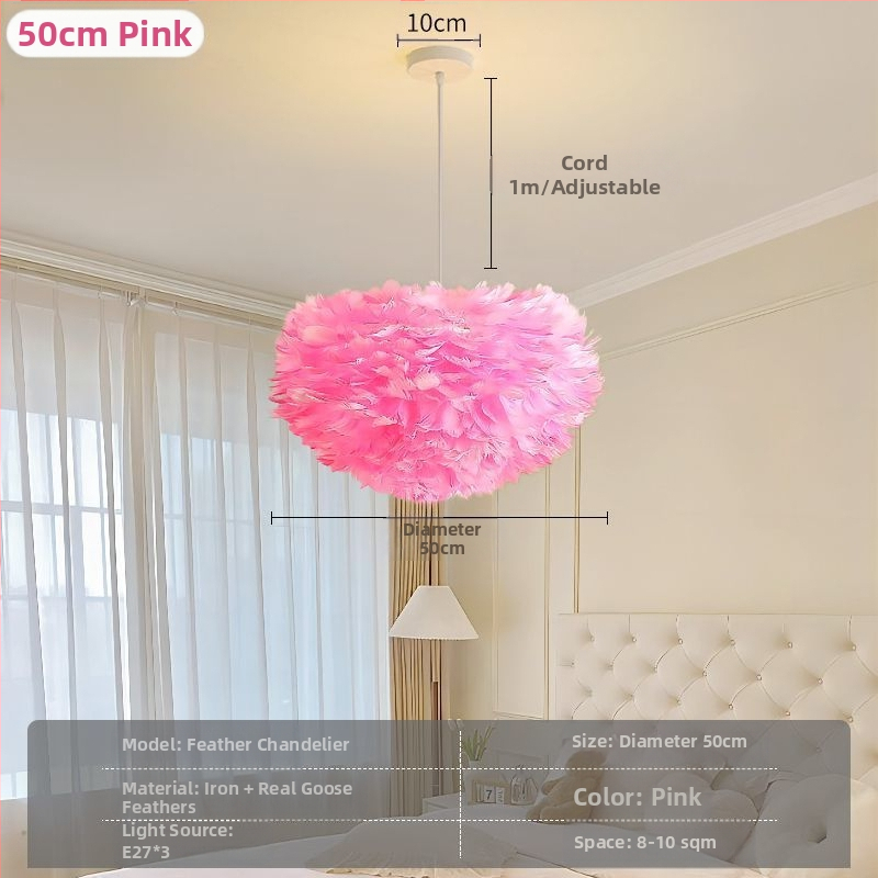 Põhjamaade moodne minimalistlik isikupärastatud loominguline insstiilis söögituba magamistoa sulgedest lühter sulgedest lamp insstiilis lühter